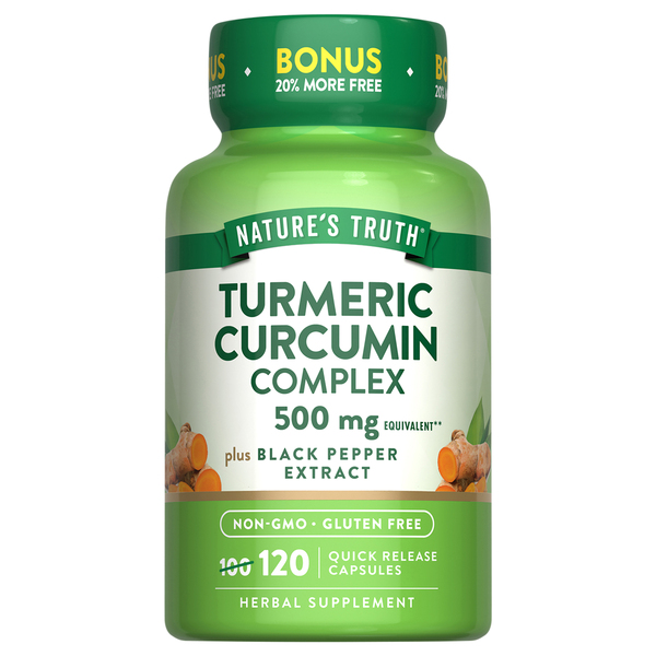 Nature's Truth Turmeric Curcumin Complex, 500 mg, Quick Release Capsules