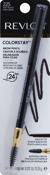 Revlon Brow Pencil, Waterproof, Soft Black 225