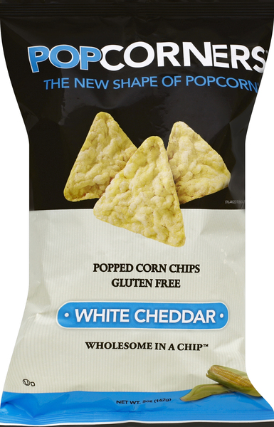 PopCorners Corn Chips, Popped, White Cheddar