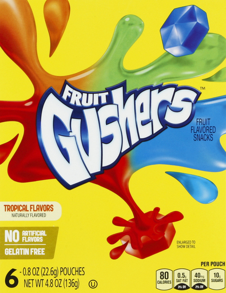 Fruit Gushers Snacks, Fruit Flavored