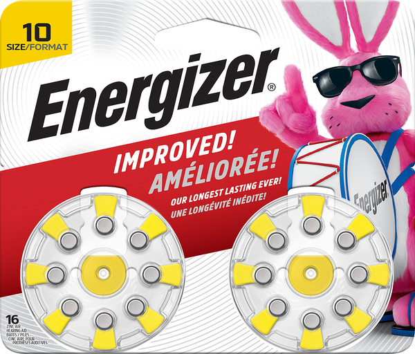 Energizer Batteries, Hearing Aid, Zinc Air, Size 10