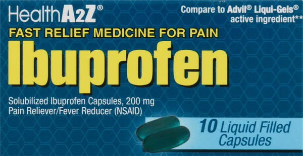 HealthA2Z Ibuprofen, Liquid Filled Capsules