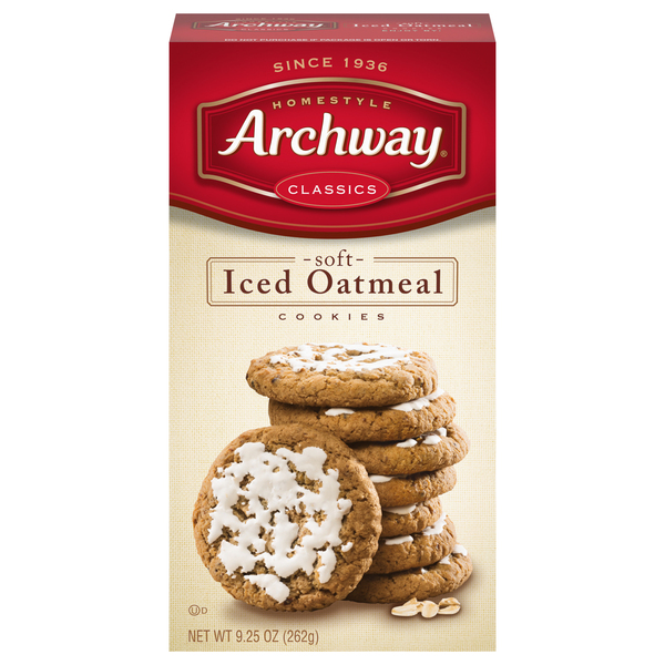 Archway Cookies, Soft, Iced Oatmeal, Homestyle
