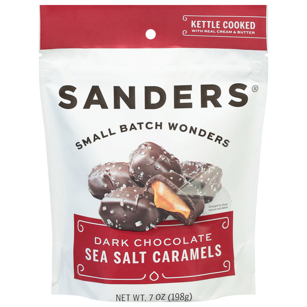 Sanders Sea Salt Caramels, Dark Chocolate