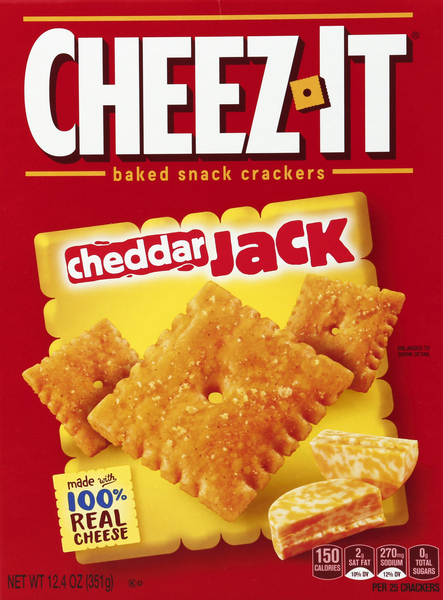 Cheez-It Baked Snack Crackers, Cheddar Jack