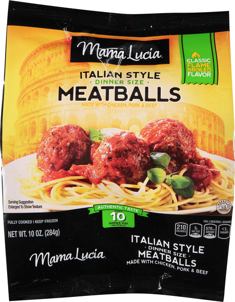 Mama Lucia Meatballs, Italian Style, Dinner Size