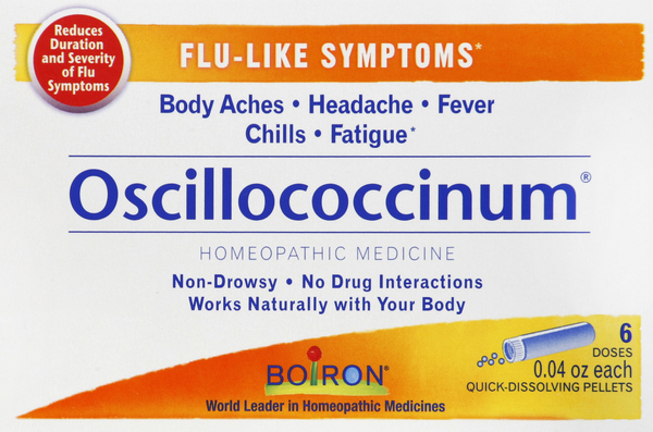 Boiron Oscillococcinum, Flu-Like Symptoms, Quick-Dissolving Pellets