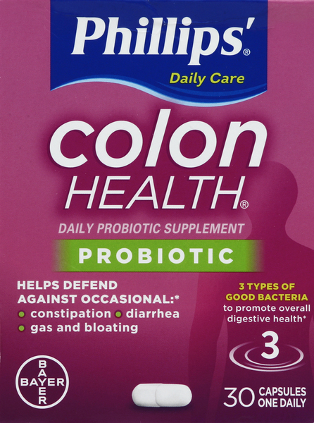 Phillips Probiotic Supplement, Daily, Colon Health, Capsules 