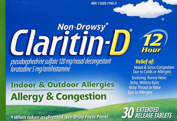 Claritin Indoor & Outdoor Allergies, Allergy & Congestion, 12 Hour, Extended Release Tablets