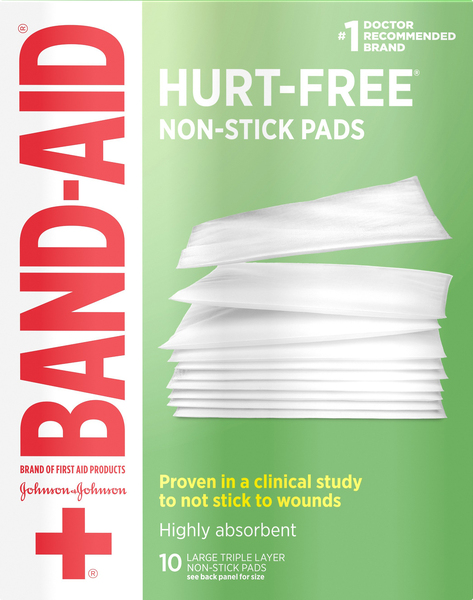 Band Aid Non-Stick Pads, Large Triple Layer, Highly Absorbent