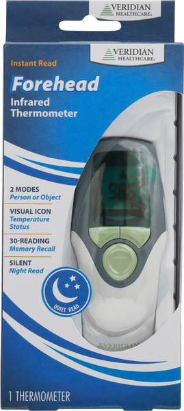 Veridian Healthcare Infrared Thermometer, Forehead, Instant Read