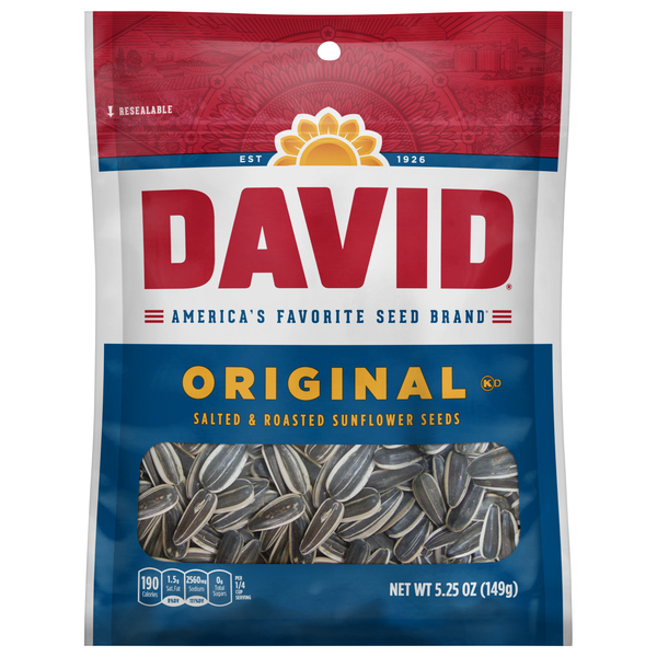 David Sunflower Seeds, Original, Salted & Roasted