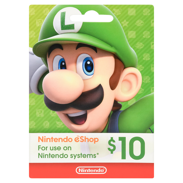 Nintendo Gift Card, $10