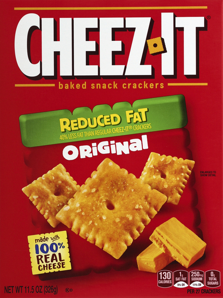 Cheez-It Baked Snack Crackers, Reduced Fat, Original