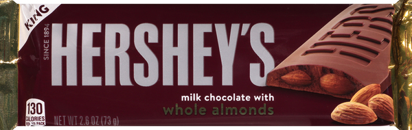 HERSHEYS Milk Chocolate, with Almonds, King Size