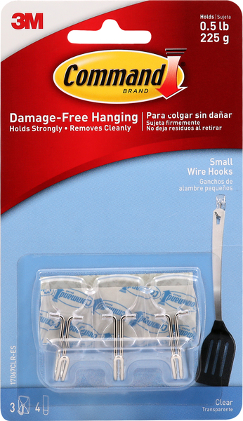 Command Wire Hooks, Clear, Small « Discount Drug Mart