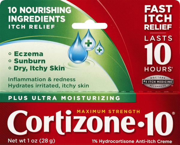 Cortizone-10 Anti-Itch Creme, Maximum Strength, Plus Ultra Moisturizing