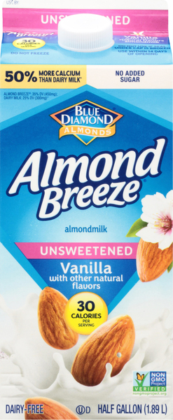 Blue Diamond Almondmilk, Unsweetened, Vanilla