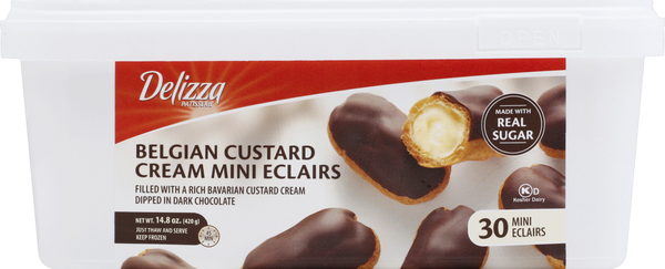Delizza Eclairs, Belgian Custard Cream, Mini