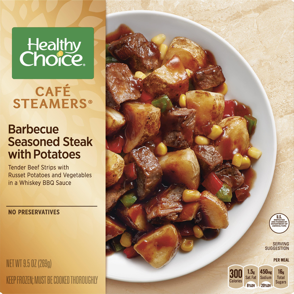 Healthy Choice Barbecue Seasoned Steak with Red Potatoes