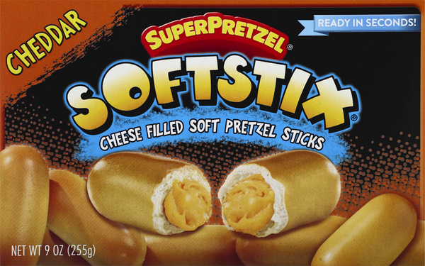 SuperPretzel Pretzel Sticks, Soft, Cheddar Cheese Filled