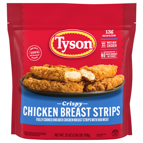 Tyson Chicken Breast Strips, Crispy