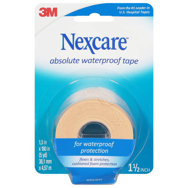 Nexcare Tape, Absolute Waterproof, 1.5 Inch