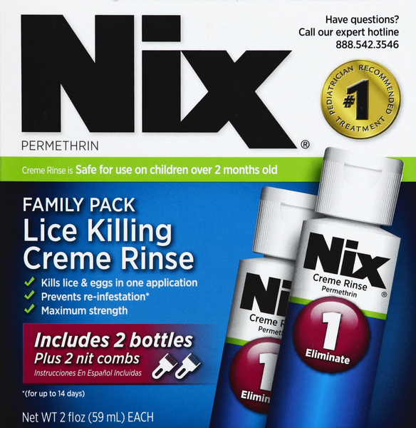 Nix Lice Killing Creme Rinse, Maximum Strength, Family Pack