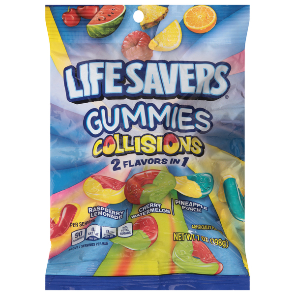 Life Savers Collisions Gummies, Raspberry Lemonade/Cherry Watermelon/Pineapple Punch