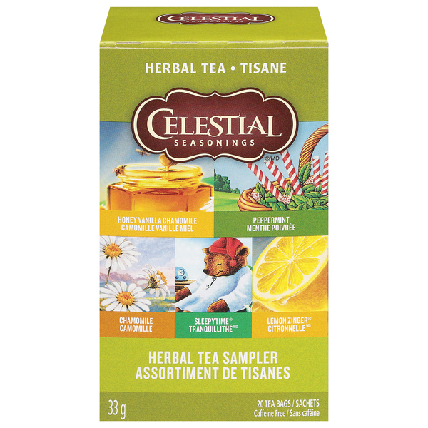Celestial Seasonings Herbal Tea Sampler, Caffeine Free, Tea Bags