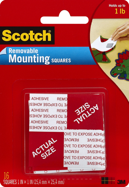 Scotch Mounting Squares, Removable