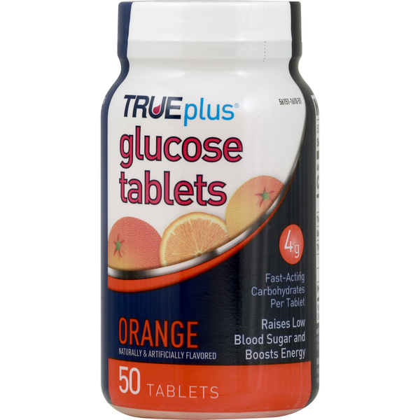 TRUEplus Glucose, 4 g, Tablets, Orange