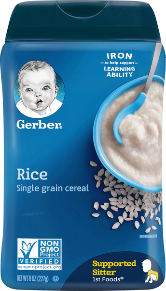 Gerber Cereal, Rice, Supported Sitter