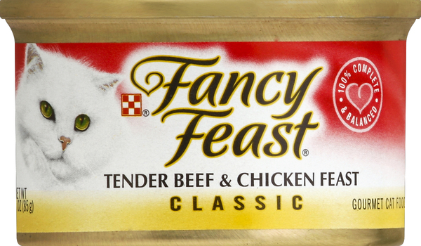 Fancy Feast Cat Food, Gourmet, Classic, Tender Beef & Chicken Feast