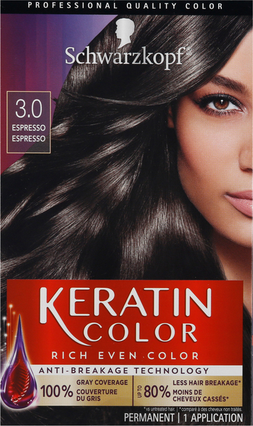 Keratin Color Permanent Hair Color, Espresso 3.0