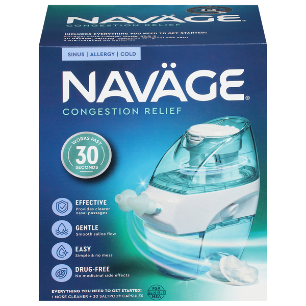 Navage Nose Cleaner + SaltPod Capsules, Congestion Relief