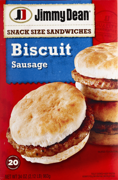 Jimmy Dean Biscuit Sandwiches, Snack Size, Sausage