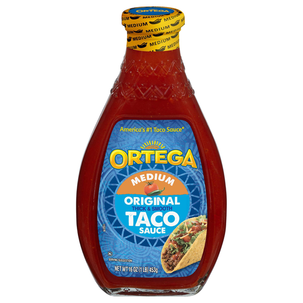 Ortega Taco Sauce, Original, Thick & Smooth, Medium