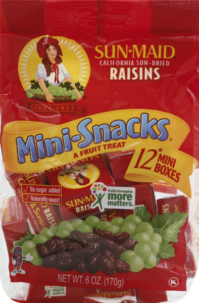 Sun Maid Raisins, California Sun-Dried, Mini-Snacks