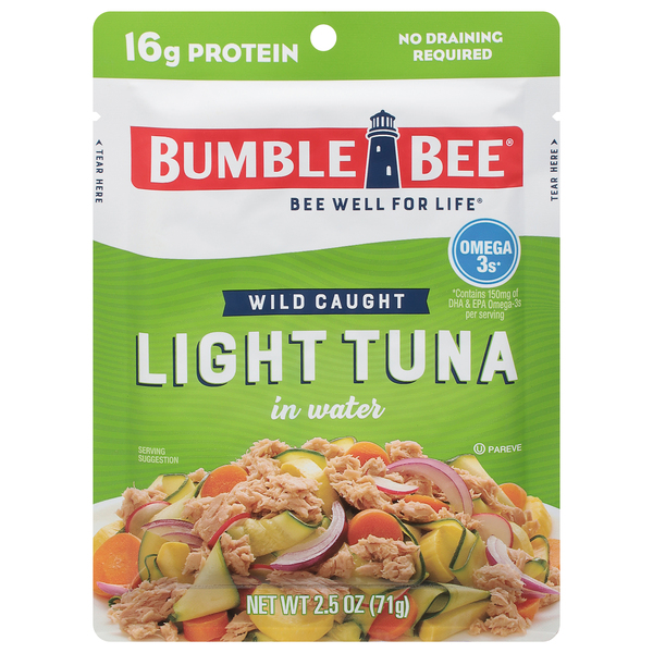 Bumble Bee Tuna in Water, Light, Wild Caught