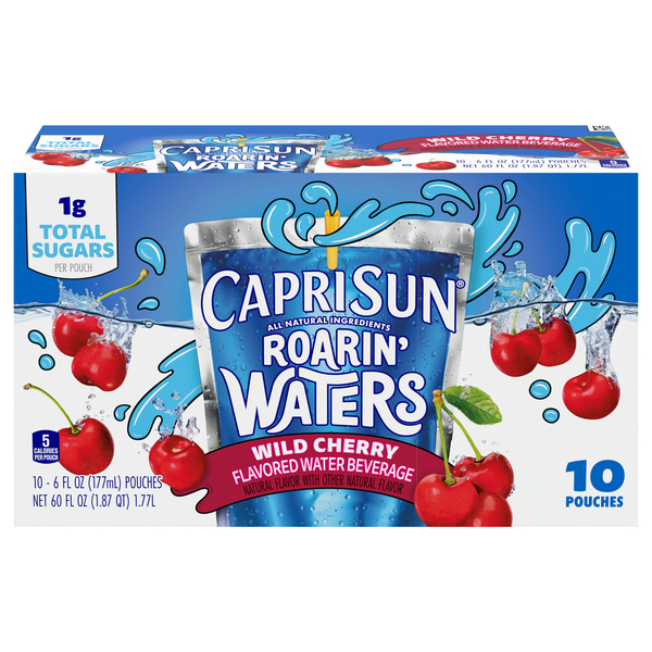 Capri Sun Flavored Water Beverage, Wild Cherry