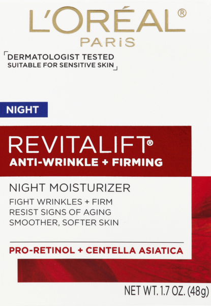 L'Oreal Moisturizer, Night, Anti-Wrinkle + Firming