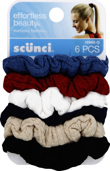 Scunci Scrunchies, Textured Knits, Assorted
