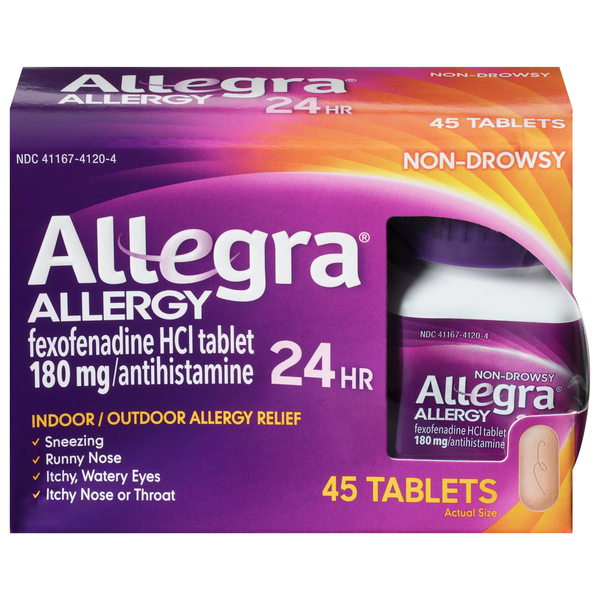 Allegra Allergy Relief, Non-Drowsy, 24 Hour, Tablets