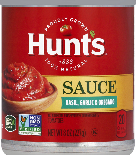 Hunt's Tomato Sauce, Basil, Garlic & Oregano