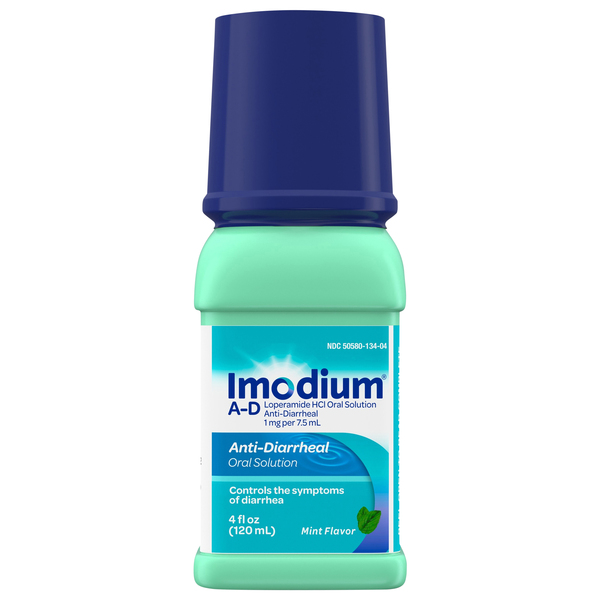Imodium Anti-Diarrheal, Oral Solution, 1 mg, Mint Flavor
