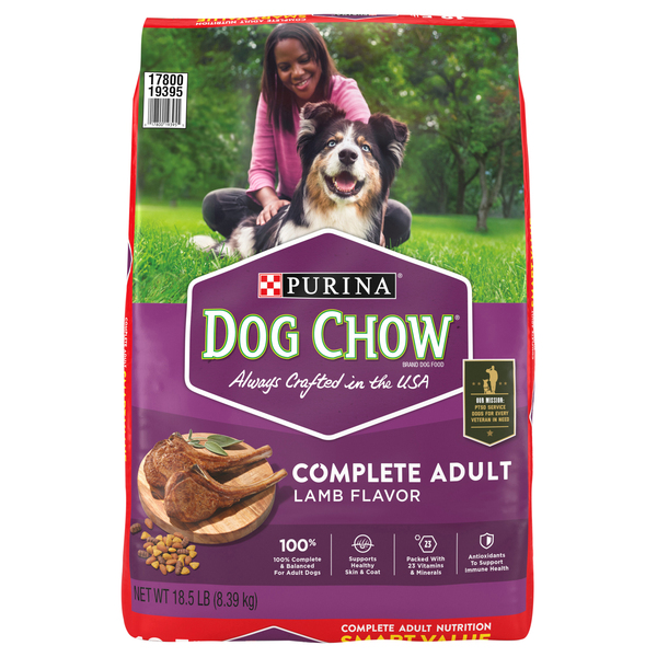 Dog Chow Dog Food, Lamb Flavor, Complete Adult, Smart Value