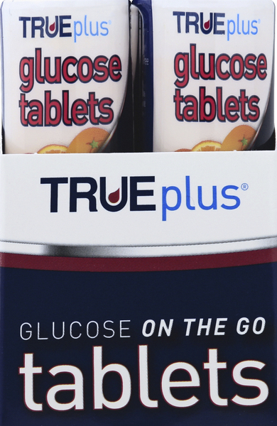 True Plus Glucose Tablets, Orange, On the Go