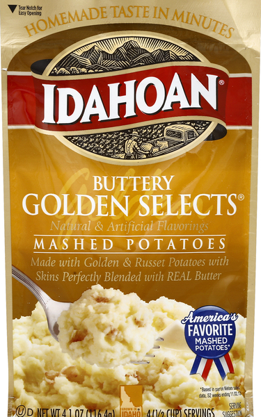 Idahoan Mashed Potatoes, Buttery Golden Selects