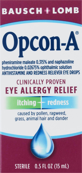 Opcon-A Eye Drops, Sterile, Eye Allergy Relief